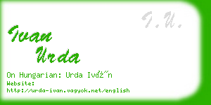 ivan urda business card